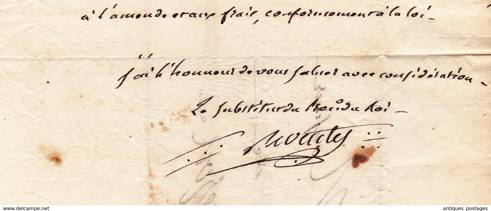 Lettre 1817 ARLES pour Mairie de GRAVESON Bouches-du-Rhône Tribunal Civil Parquet Procureur du Roi