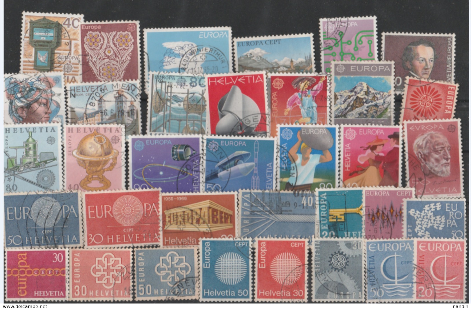 EUROPA USED LOT MANY COMPLETE SETS FROM SWITZERLAND - Collections