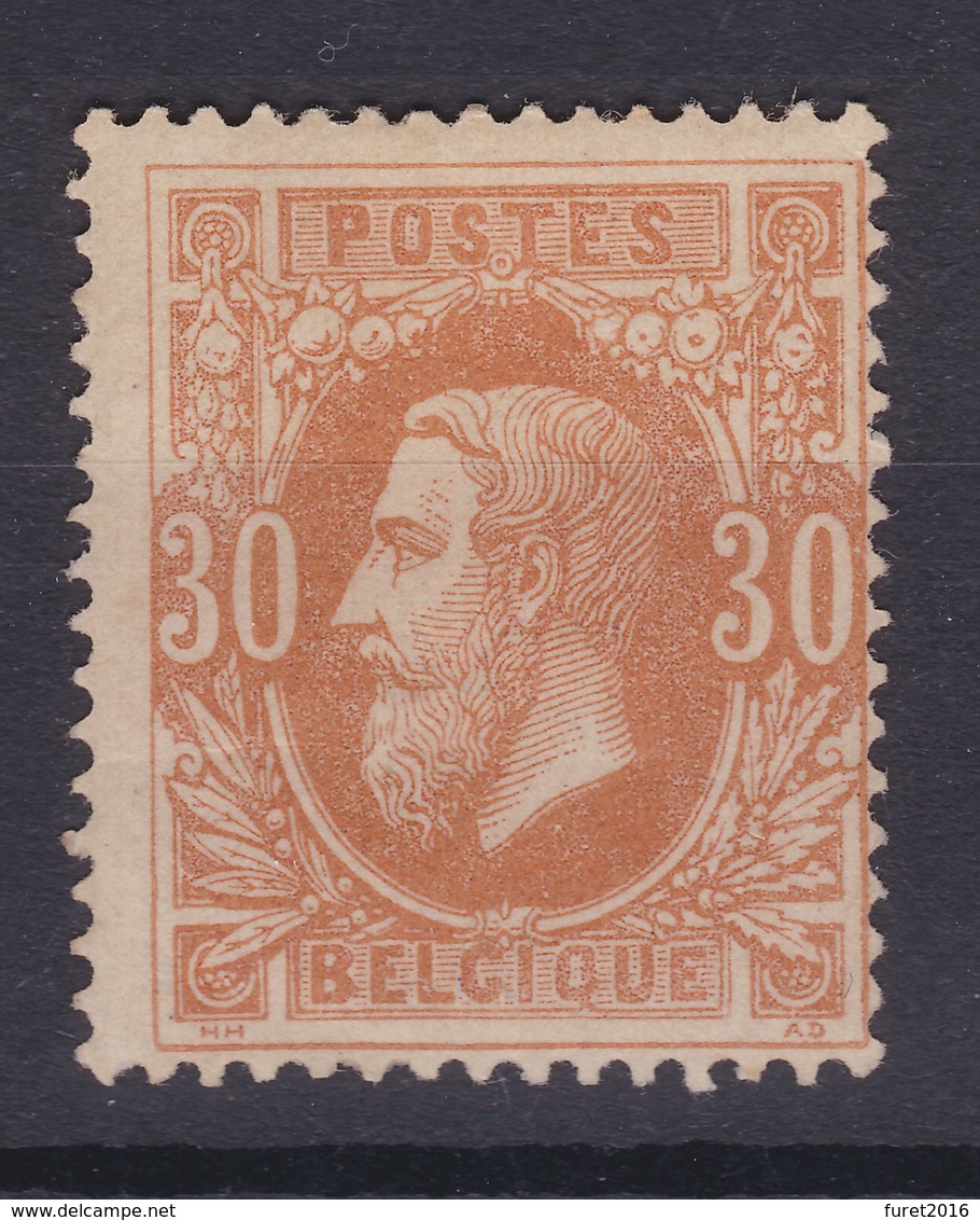 N° 33  X   Pli ( Neuf Gomme Charniere )  *  COB 110.00 - 1869-1883 Léopold II