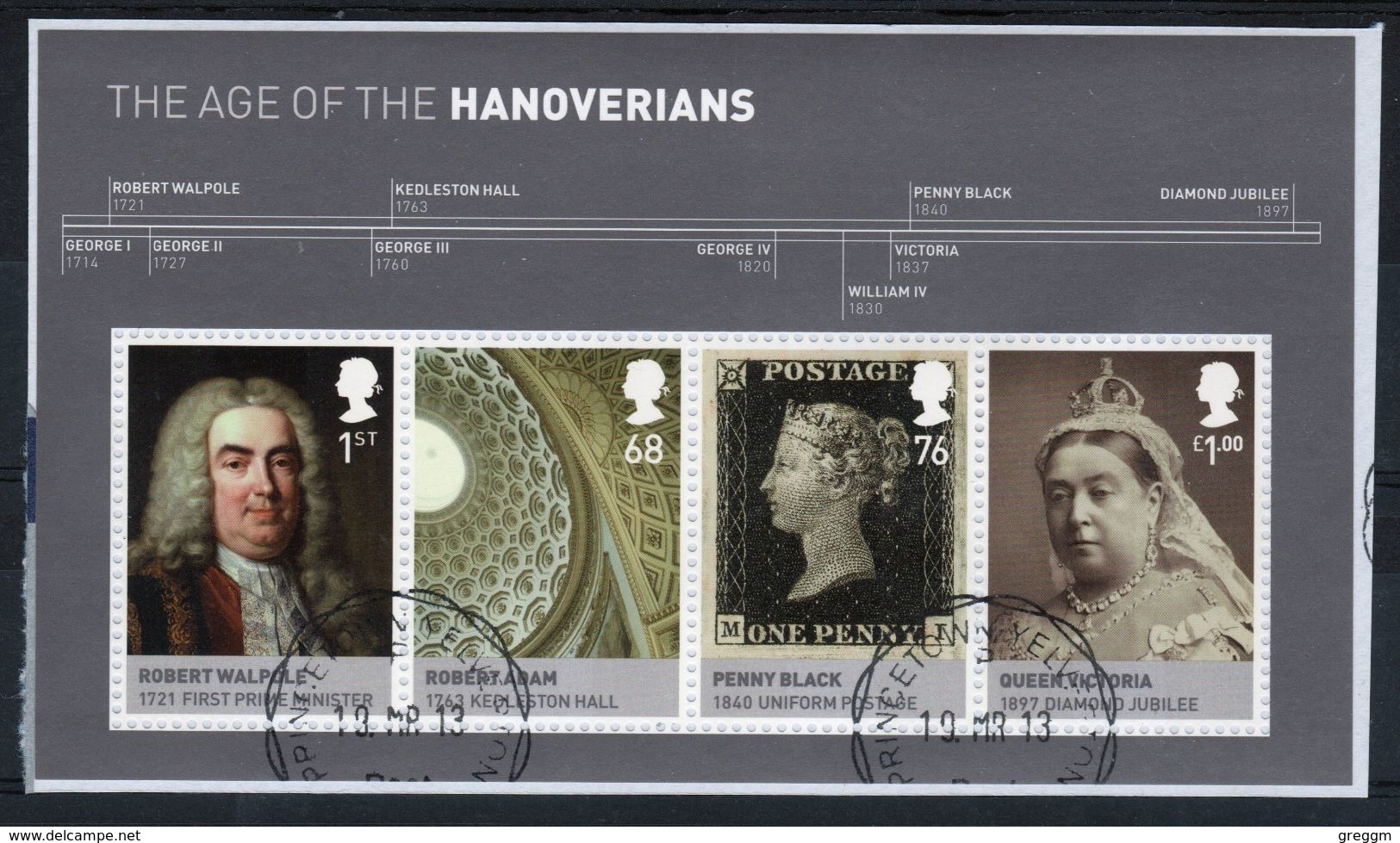 GB 2011 Mini Sheet Celebrating Kings And Queens 5th Issue In Fine Used Condition. - Blocks & Miniature Sheets