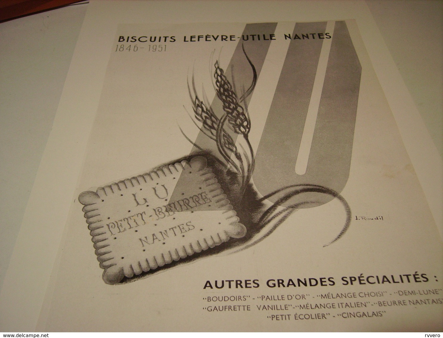 ANCIENNE PUBLICITE PETIT BEURRE LU 1951-1954 - Affiches