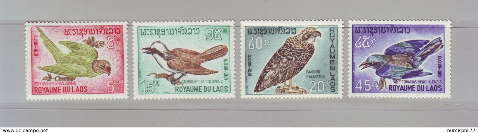 LAOS -1966 - Y&T N° 127/130 - Série Oiseaux - Neuf ** - Laos