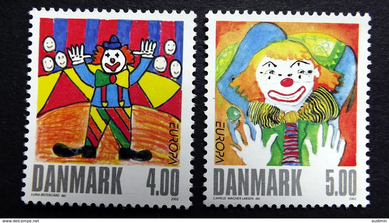 Dänemark 1310/1 **/mnh Skl., EUROPA/CEPT 2002, Zirkus - Nuevos