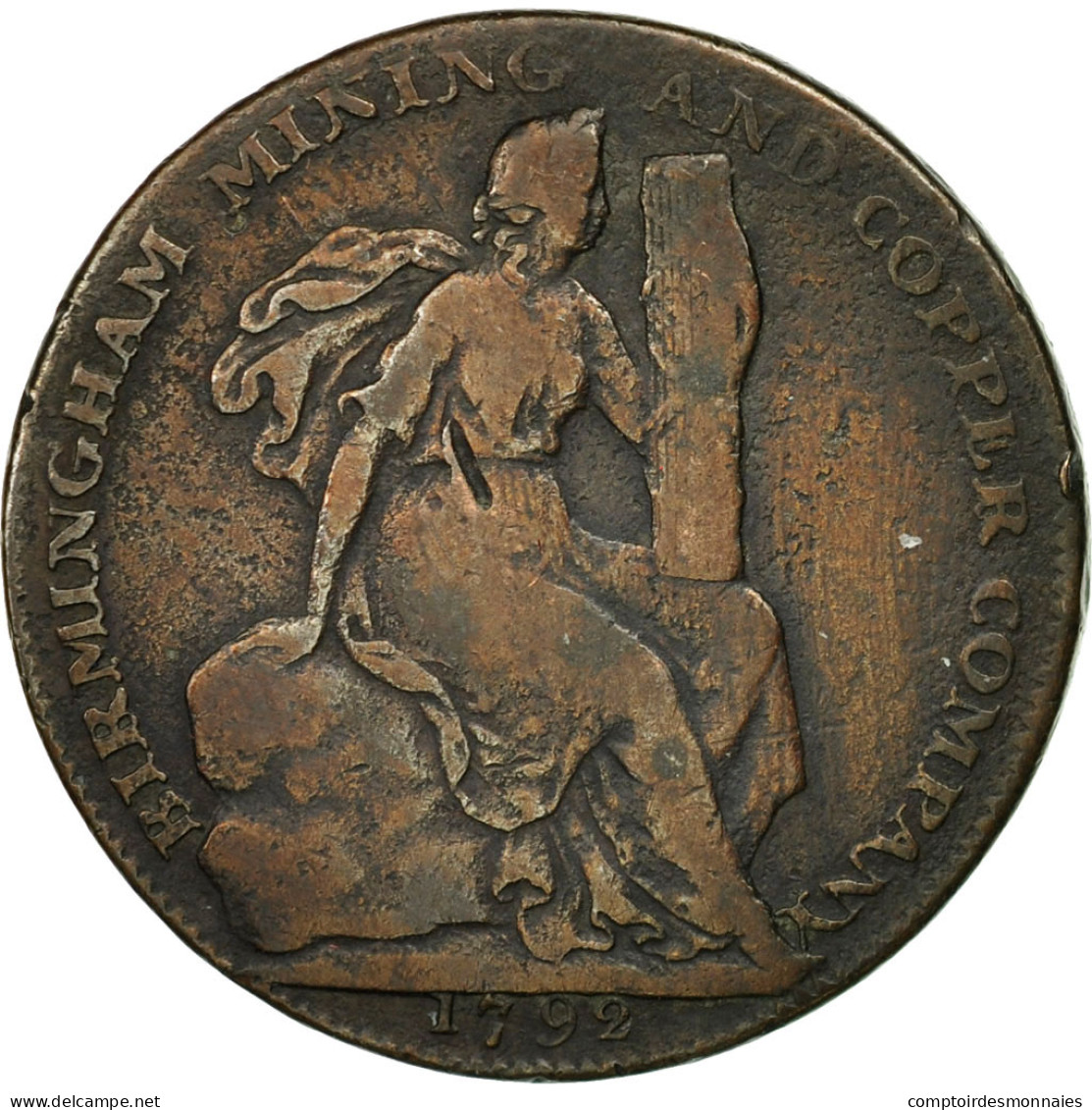 Monnaie, Grande-Bretagne, Birmingham Mining & Copper Company, Halfpenny Token - Sonstige & Ohne Zuordnung