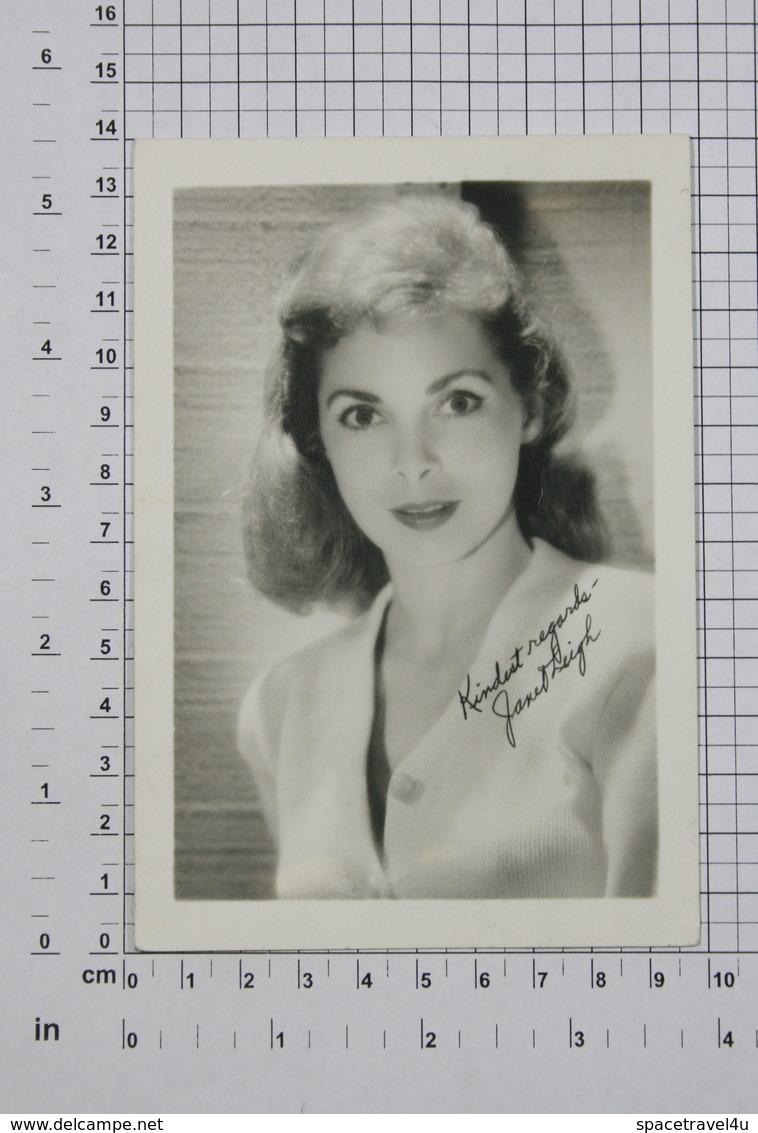 JANET LEIGH - Vintage PHOTO With REPRINT Autograph (OST2-18) - Sonstige & Ohne Zuordnung