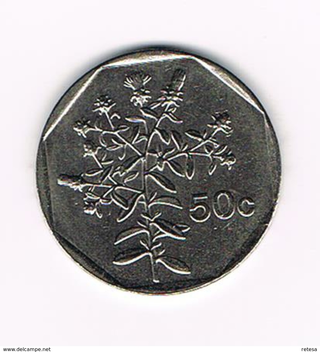 &   MALTA  50 CENTS 1991 - Malta