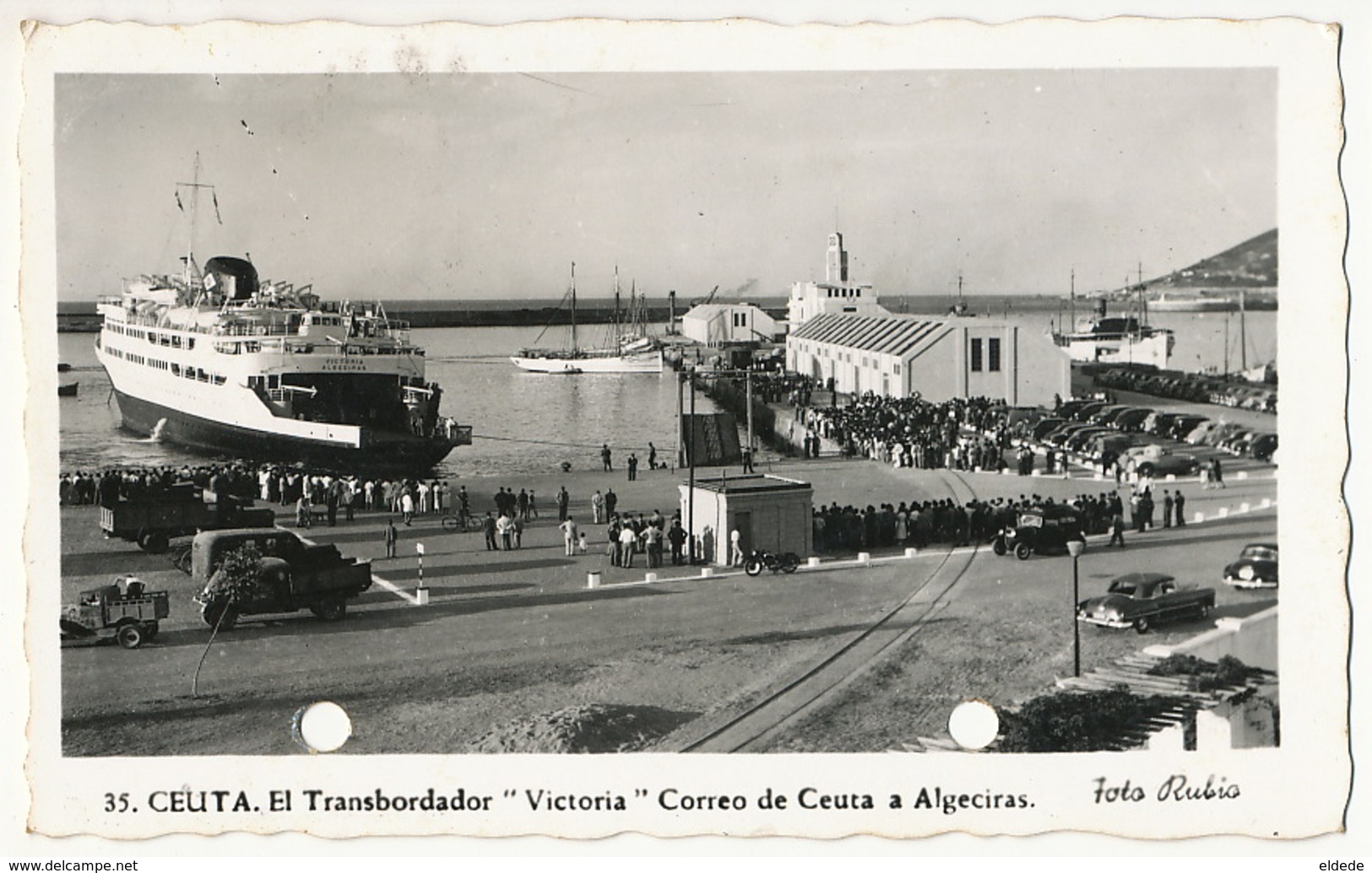 35 Ceuta El Transbordador " Victoria " Correo De Ceuta A Algeciras  Circulada A Comte De Fayolle - Ceuta