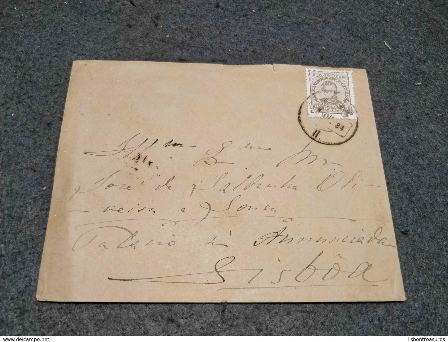 PORTUGAL CIRCULATED COVER LISBOA CANCEL 1884 - Storia Postale