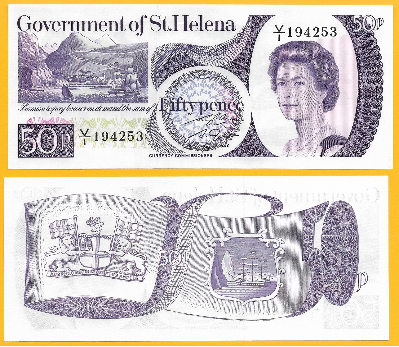 St Helena 50 Pence P-5 1979 UNC - Sainte-Hélène