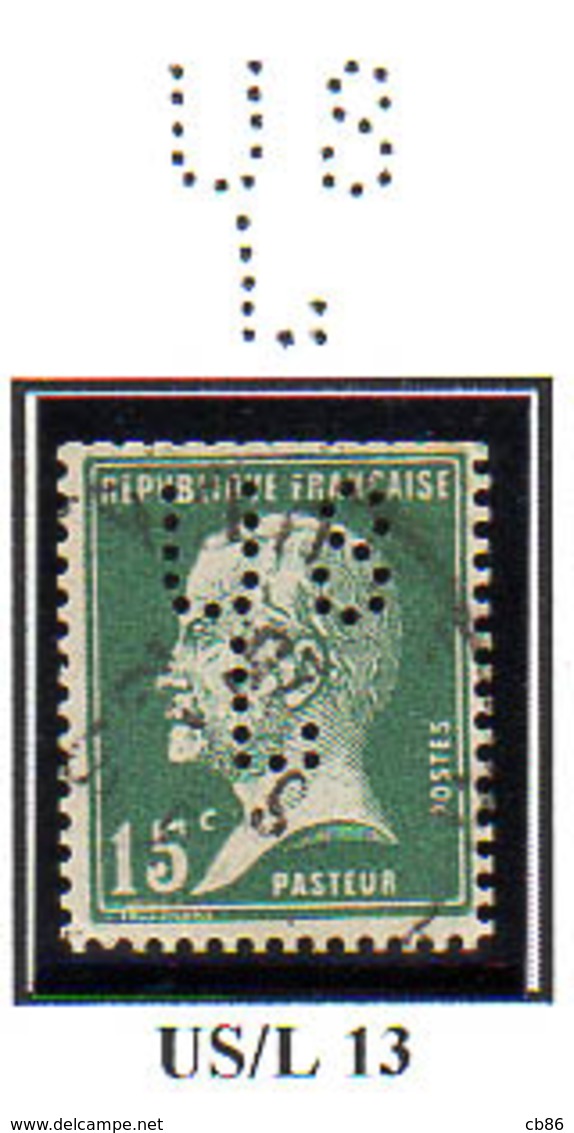 Perforé France Type Pasteur N° 171 Roulette Perf Ref Ancoper USL 13 - Autres & Non Classés