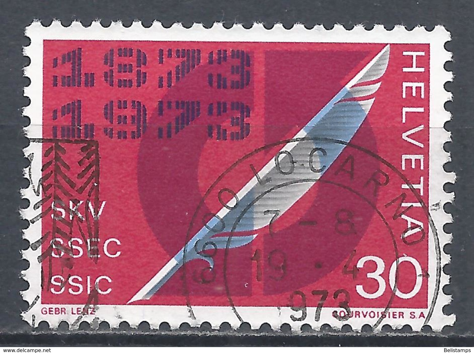 Switzerland 1973. Scott #556 (U) Quill Pen And Arrows - Oblitérés