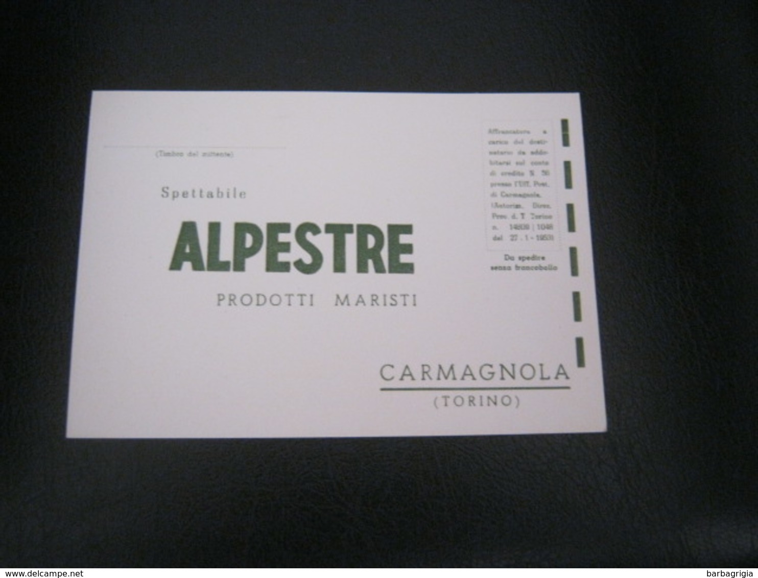 CARTOLINA ALPESTRE -CARMAGNOLA - Autres & Non Classés