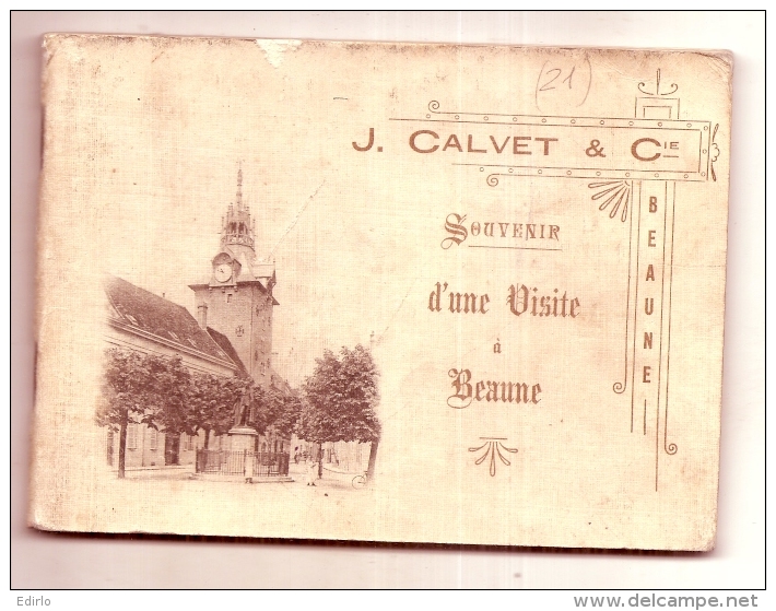 Carnet Publicitaire - Vins J CALVET souvenir d'une visite à Beaune Rare 18 pages 16cmX11.5cm