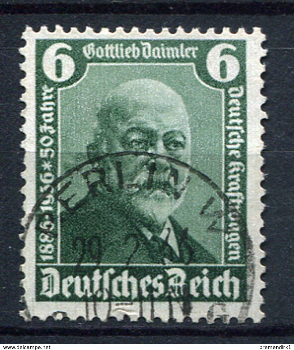 41427) DEUTSCHES REICH Plattenfehler # 604 III Gestempelt KURZBEFUND Aus 1936, 500.- € - Used Stamps
