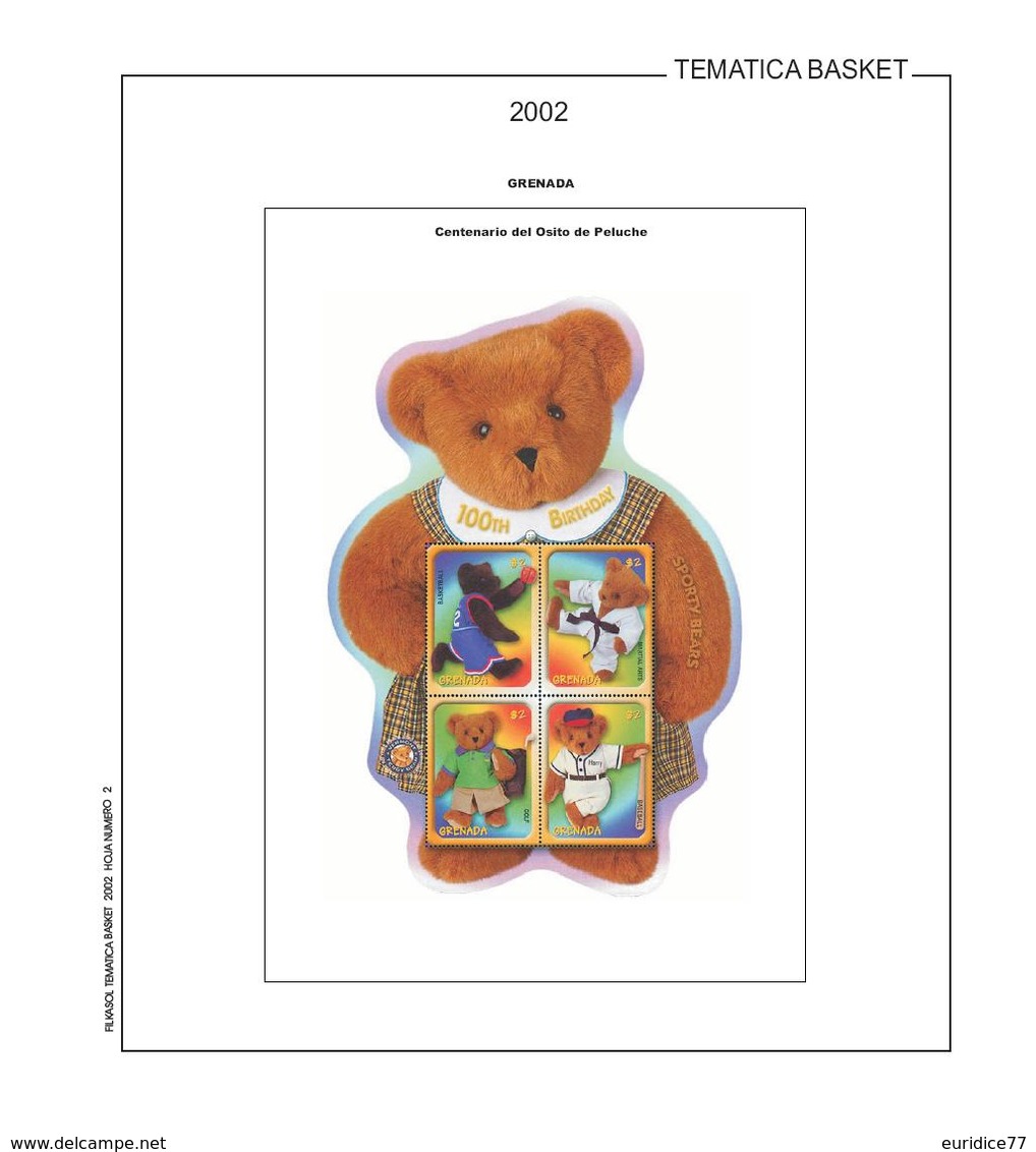 Suplemento Filkasol TEMATICA BASKET - 2000-2005 Ilustrado Color (270x295mm.) Sin Montar - Pre-Impresas