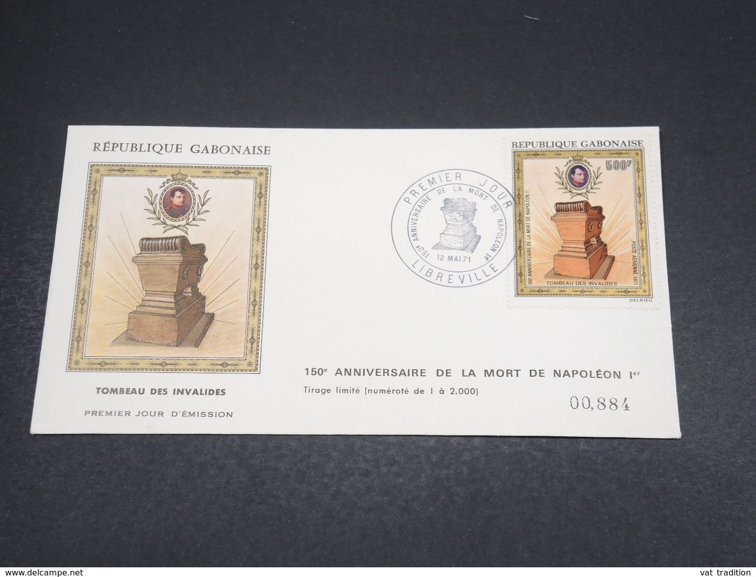 GABON - Enveloppe FDC Napoléon En 1971 - L 18521 - Gabon (1960-...)