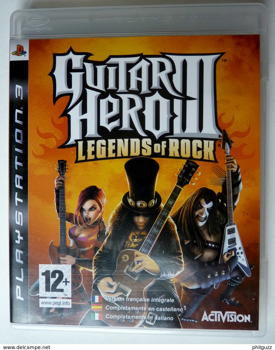 JEU Playstation JEU PS3 GUITAR HERO III LEGEND OF ROCK AVEC BOITIER ET LIVRET - PS3