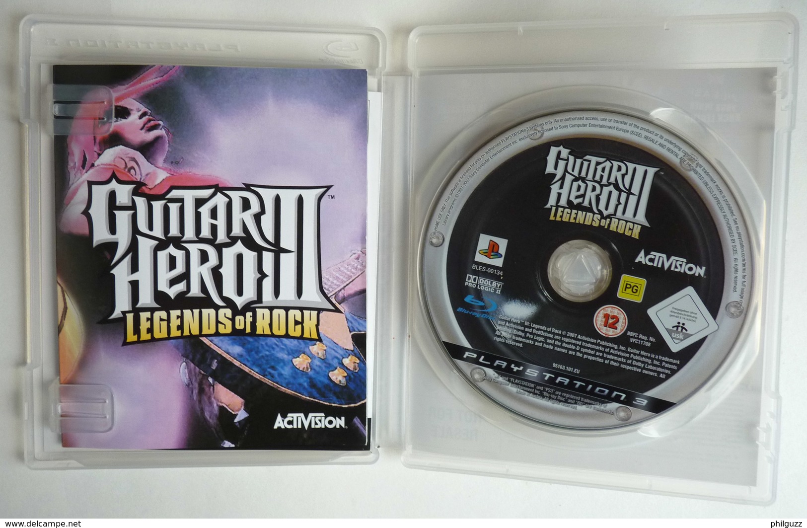 JEU Playstation JEU PS3 GUITAR HERO III LEGEND OF ROCK AVEC BOITIER ET LIVRET - PS3