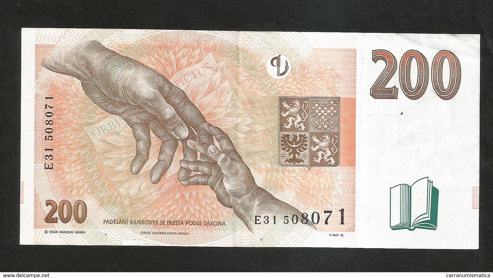 CZECH REPUBLIC / REPUBBLICA CECA - NATIONAL BANK - 200 KORUN (1998) J.A. Komensky - Repubblica Ceca