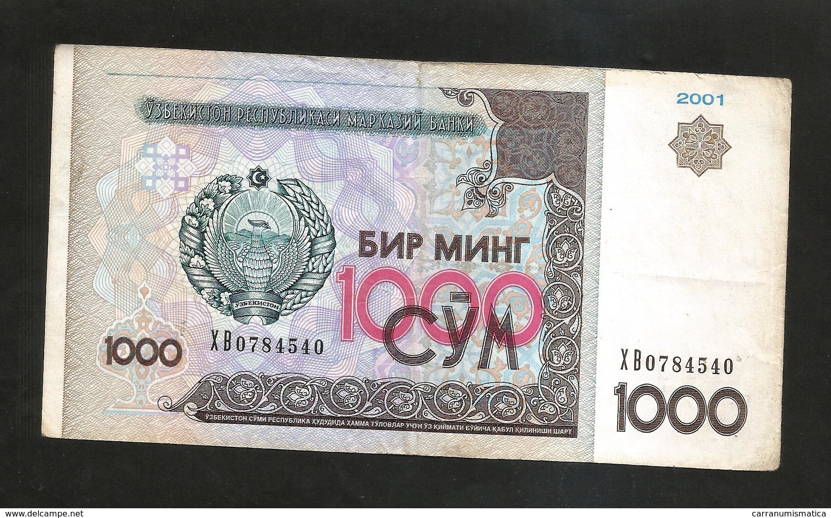 UZBEKISTAN - 1000 SUM ( 2001 ) - Uzbekistan