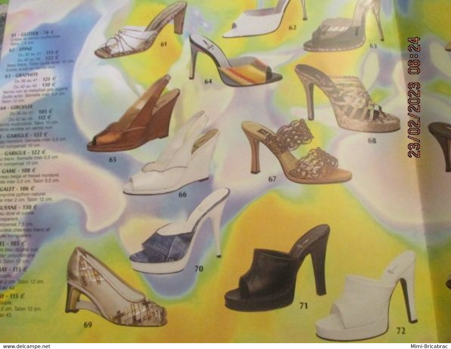 ERN223 Catalogue de la marque de chaussures ERNEST PRINTEMPS ETE 2002 l'ex spécialiste parisien du talon-aiguille