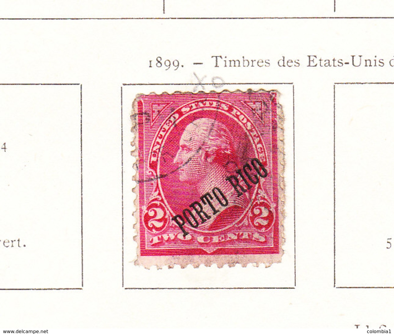 PORTO RICO TIMBRES ANCIENS 1896/1899 SUR FEUILLE D ALBUM - Porto Rico