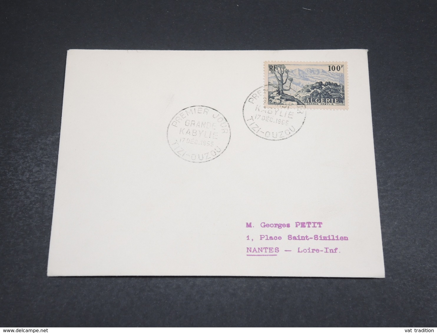 ALGÉRIE - Enveloppe FDC 1955 , Grande Kabylie - L 18538 - FDC