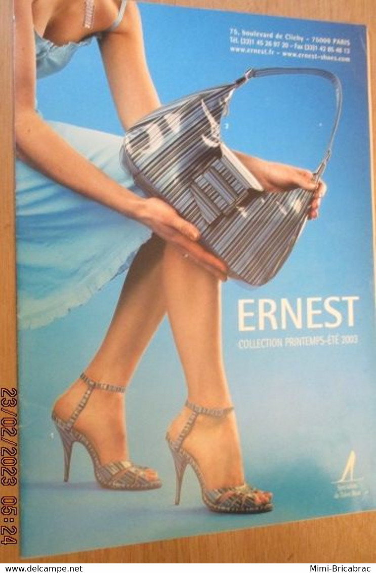 ERN223 Catalogue De La Marque De Chaussures ERNEST PRINTEMPS ETE 2003 L'ex Spécialiste Parisien Du Talon-aiguille - Scarpe