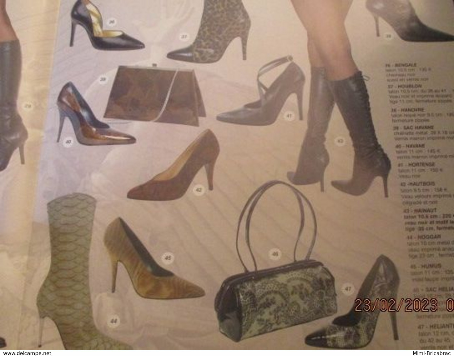 ERN223 Catalogue de la marque de chaussures ERNEST AUTOMNE HIVER 2002 2003 l'ex spécialiste parisien du talon-aiguille