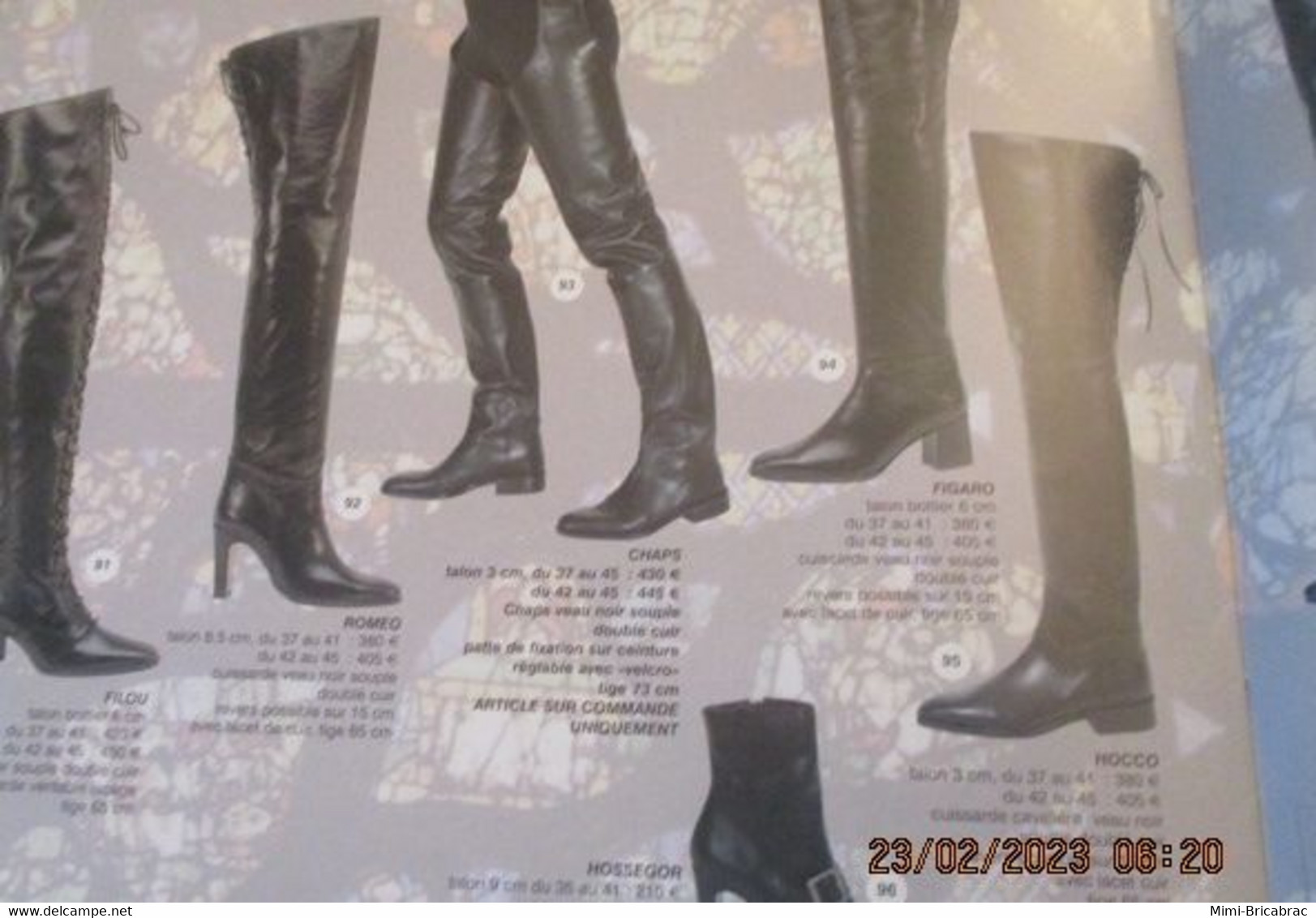 ERN223 Catalogue de la marque de chaussures ERNEST AUTOMNE HIVER 2002 2003 l'ex spécialiste parisien du talon-aiguille