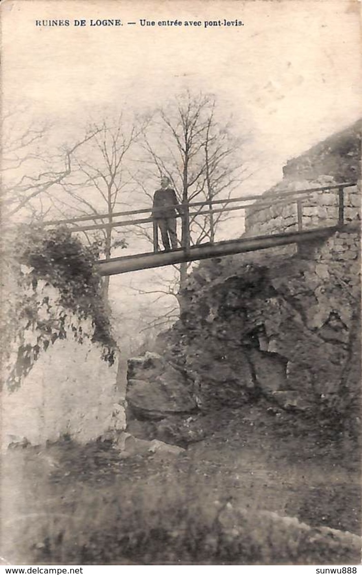 Ruines De Logne - Une Entrée Avec Pont-levis (animée, Desaix, Timbre Olympiade 1921 - Ferrières