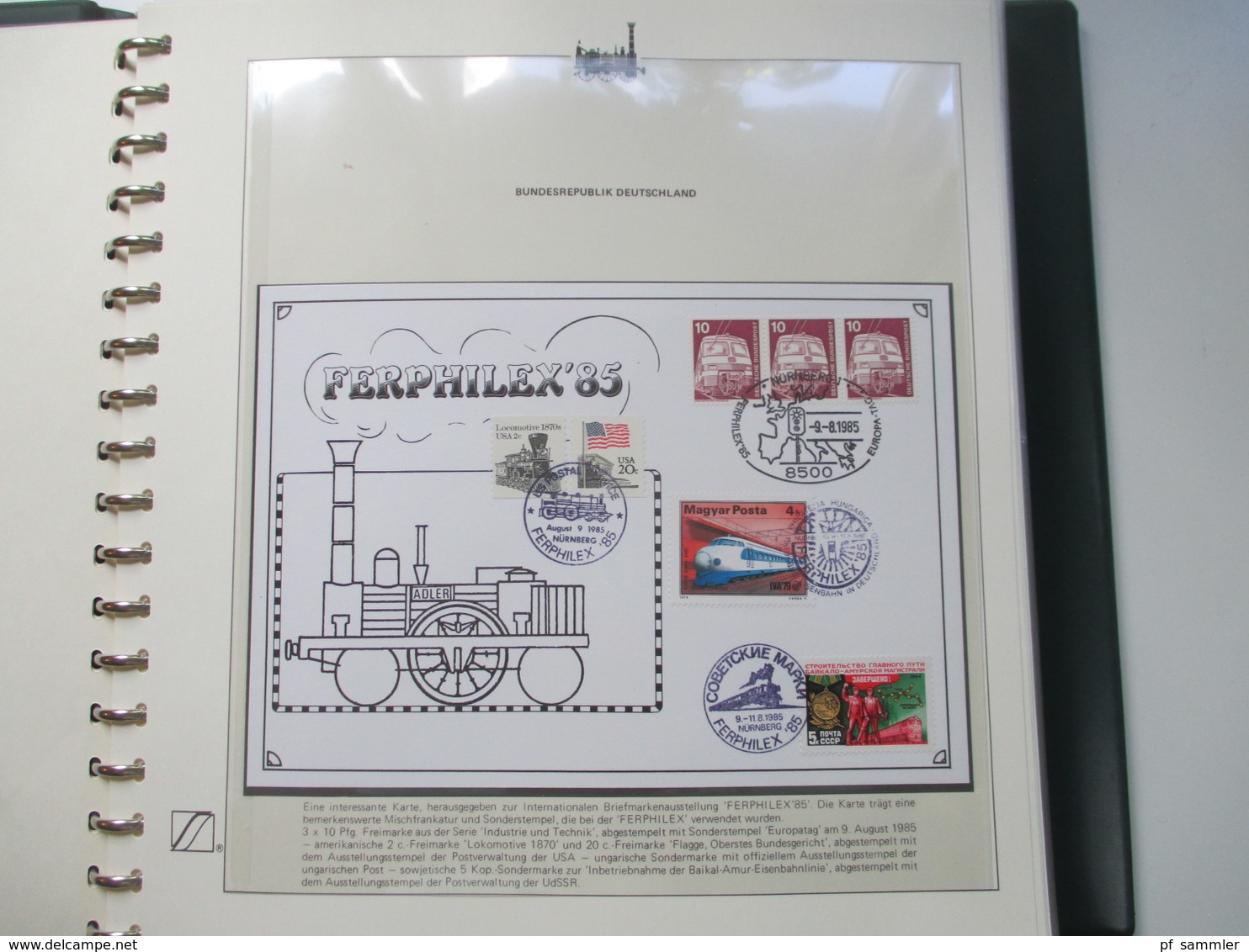 Motivsammlung Verkehr & Transport Eisenbahnen / Züge. Belege / SST Usw. Viel Material In 4 Alben. Stöberposten!! - Treni