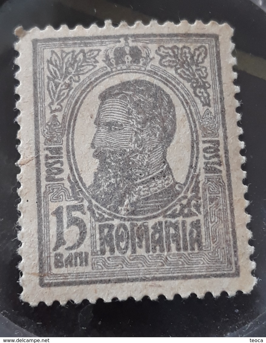 ERROR Romania 1909 KING Carol I, ROMANIA, 15 BANI  GRAY,,ERROR COLOUR, - Nuevos