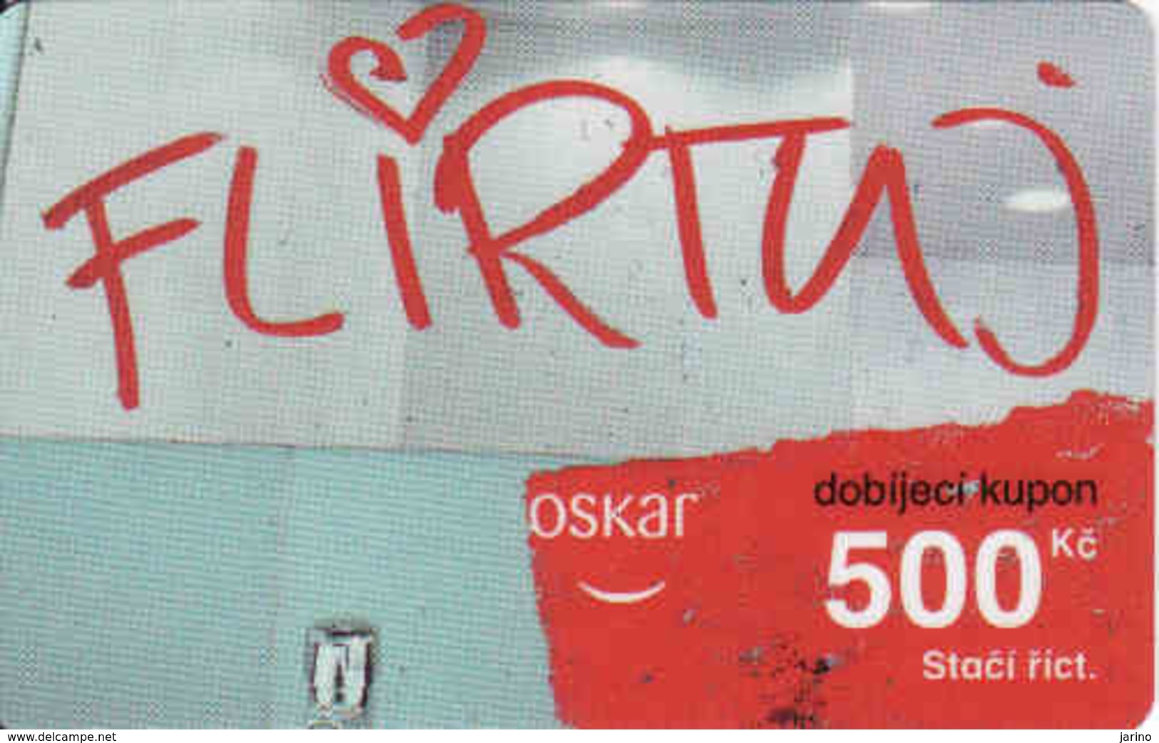 Czech Republic, Oskar /now Vodafone/ Vouchers 500 Kč, Plastic Card, - Tchéquie