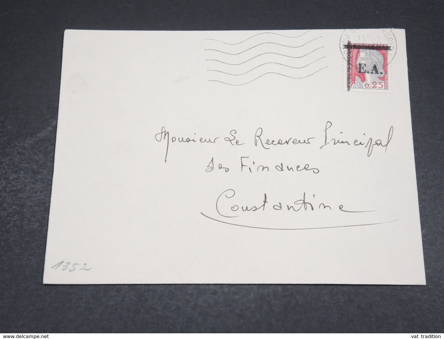 ALGÉRIE - Enveloppe De Sétif Pour Constantine En 1962 , Affranchissement Decaris Surchargé EA - L 18607 - Algérie (1962-...)