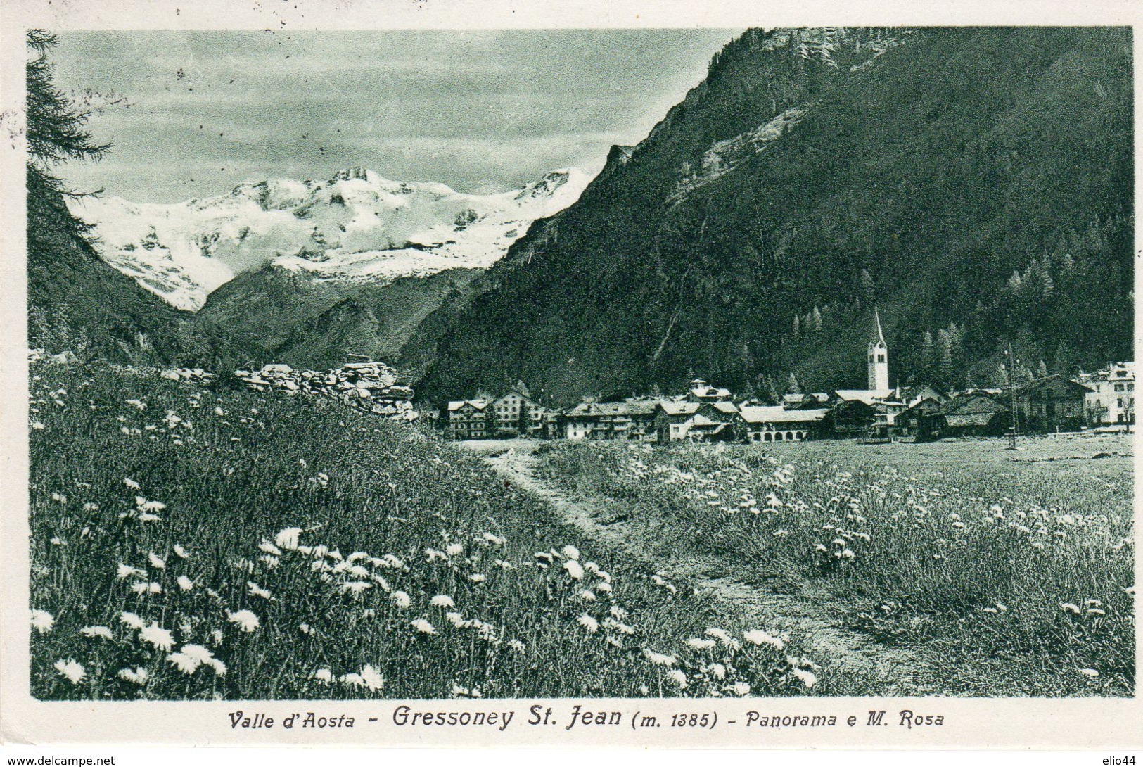 Valle D'Aosta - Gressoney St. Jean M., 1385 - Panorama E Monte Rosa - - Altri & Non Classificati