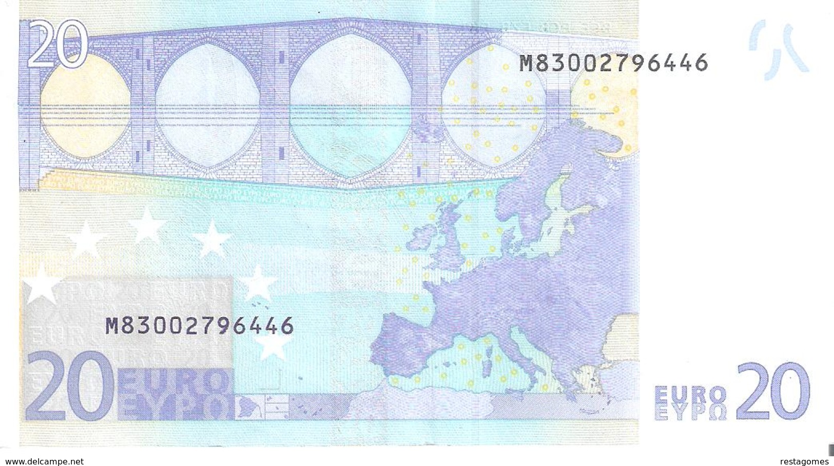 Portugal - M - 20 Euro - U017 EF5 -  - Trichet  -  ..2 SCANER - 20 Euro