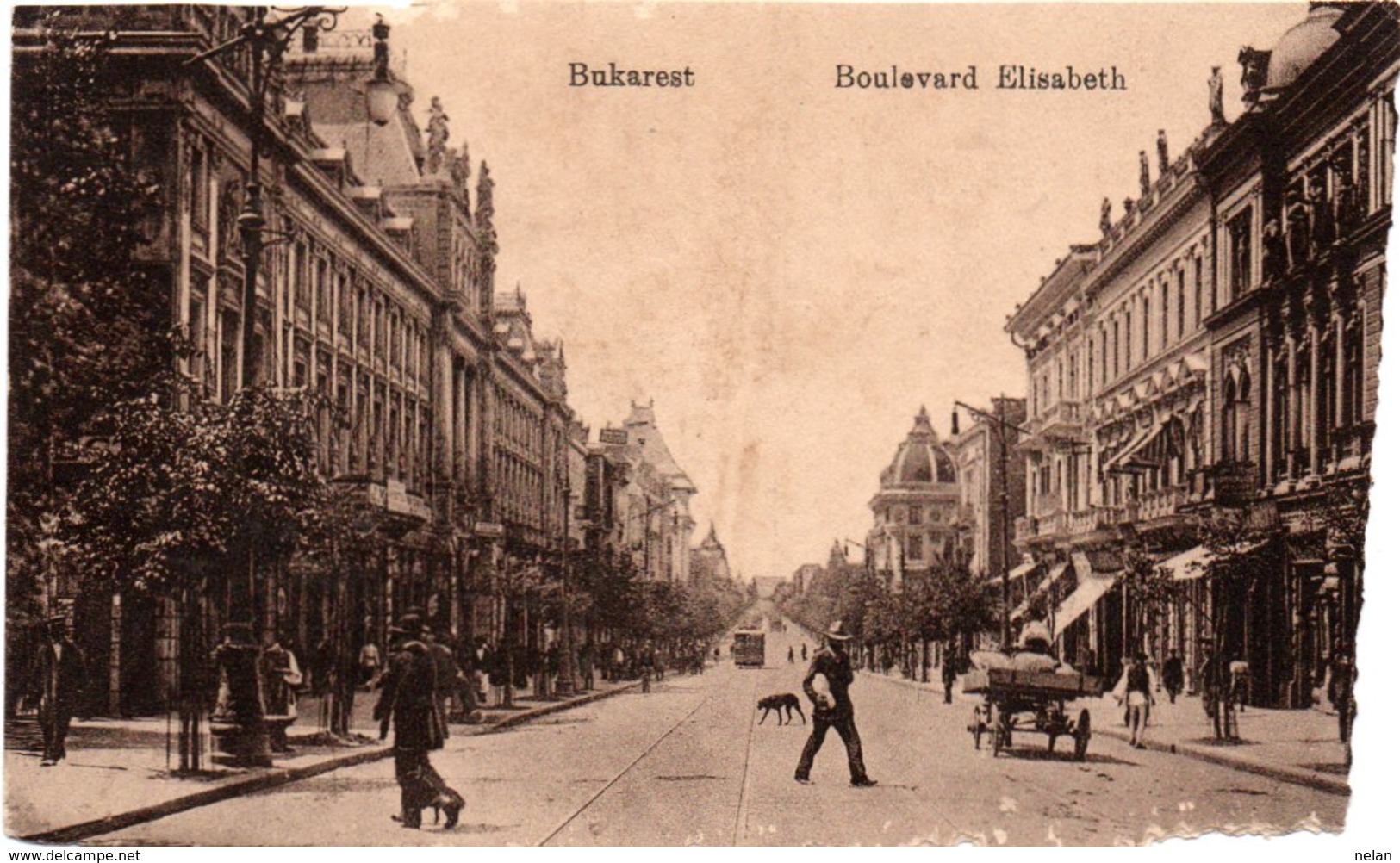 ROMANIA BUCURESTI-BUKAREST-BULEVARDUL  ELISABETA-1917 - Romania