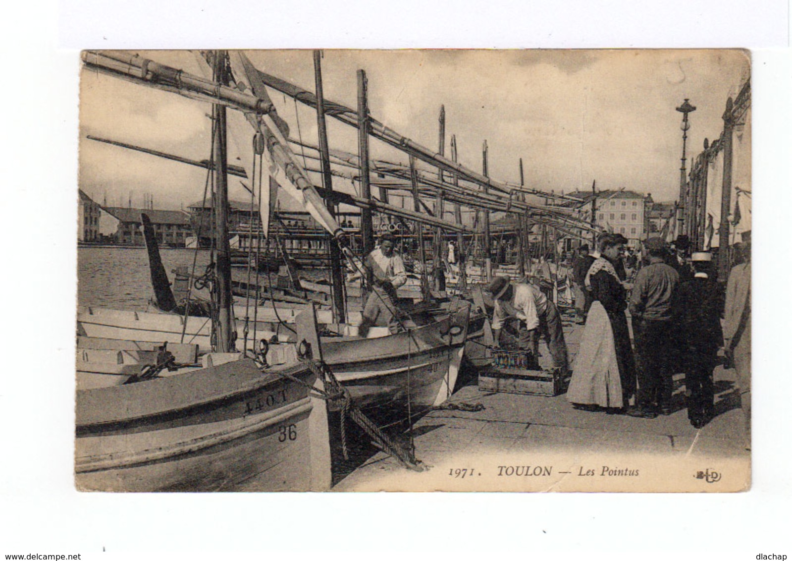 Toulon. Les Pointus. Avec Pêcheurs, Promeneurs. (2942) - Pêche