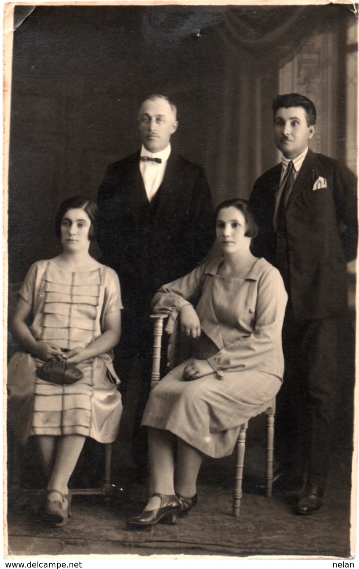 FOTOGLOB C. HUBER-BOTOSANI-FOTO DE FAMILIE ANII 1900 ?FAMILIA GOLUMBOVICI SI TANASE-REAL PHOTO - Rumania