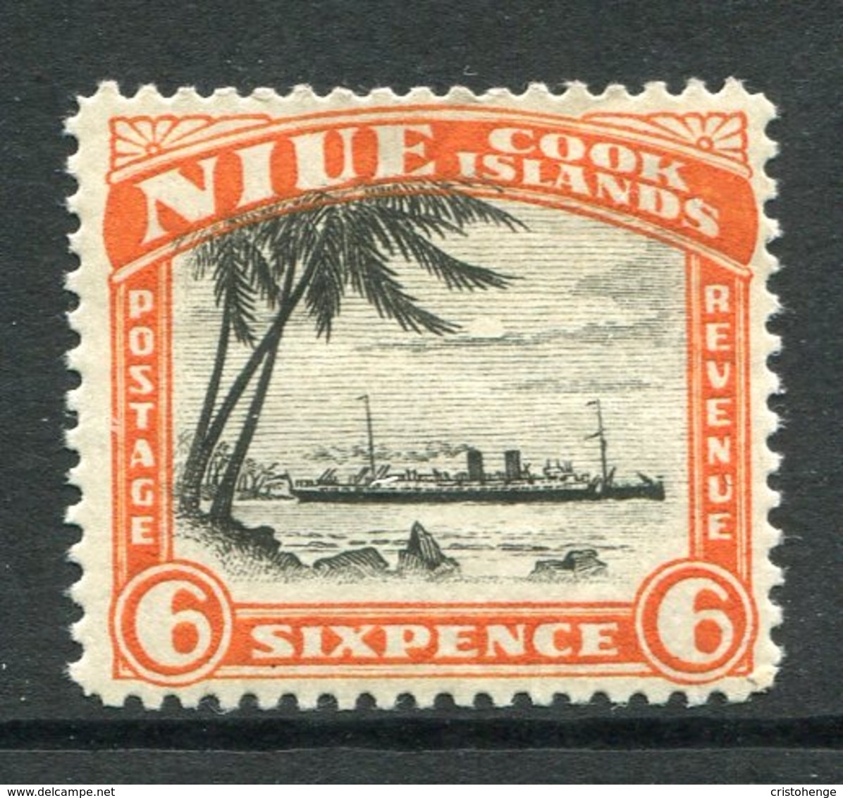 Niue 1932 Pictorials - No Wmk. - 6d RMS Monowai LHM (SG 60) - Niue