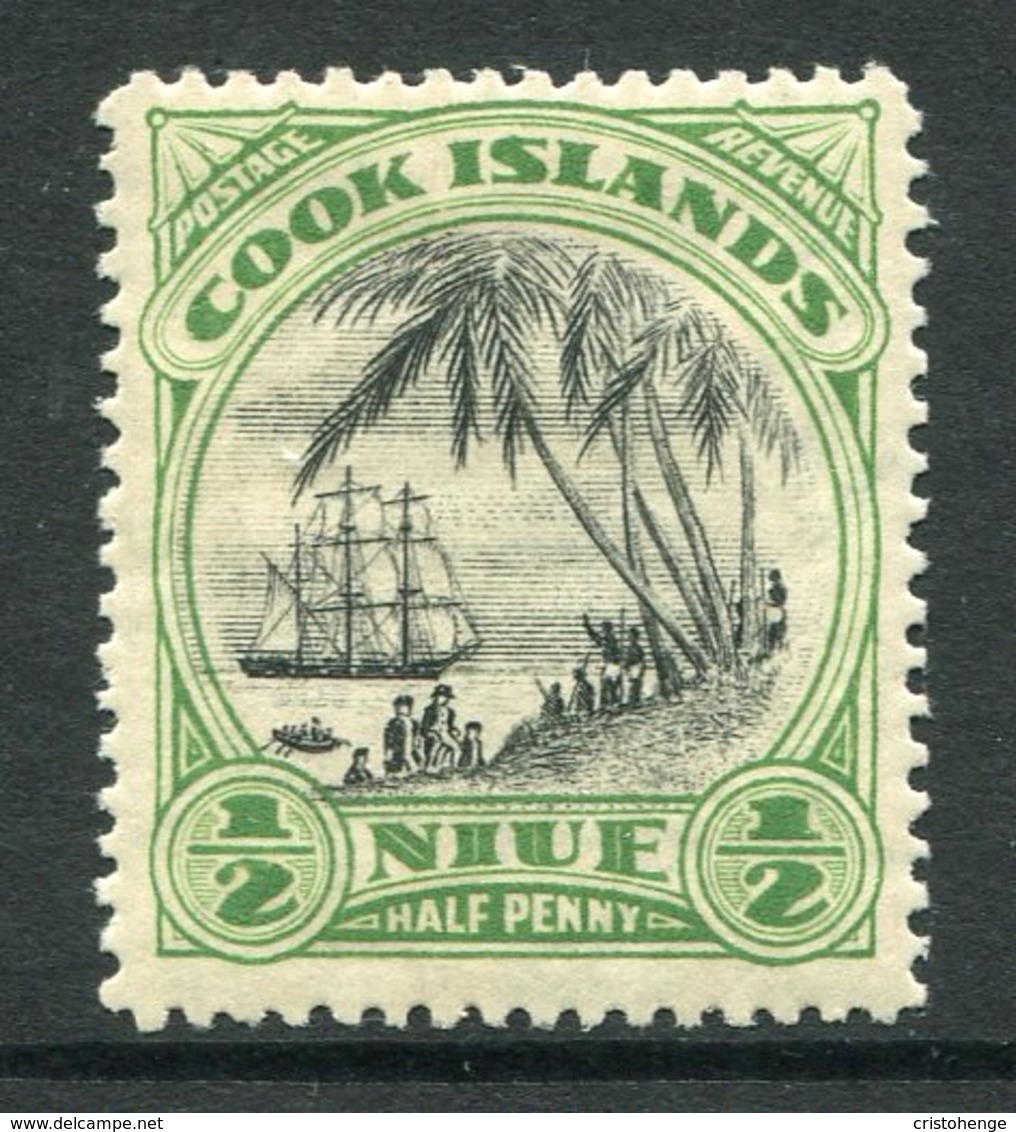 Niue 1932-36 Pictorials - Wmk. NZ & Star - ½d Landing Of Captain Cook HM (SG 62) - Niue