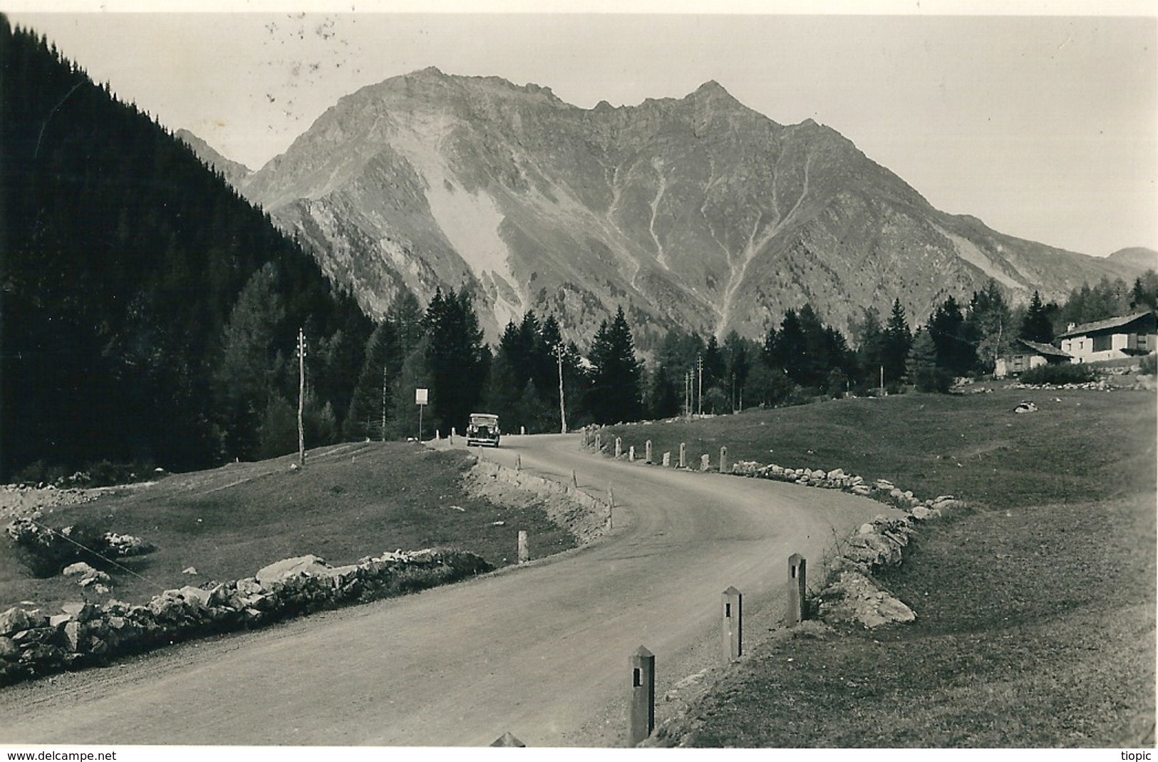 VICOSOPRANO  -   SUISSE  -   Strada  Del  Maloggia .  La  ZOCCA  -         ( Photo Dentelée  N Et B ) - Vicosoprano