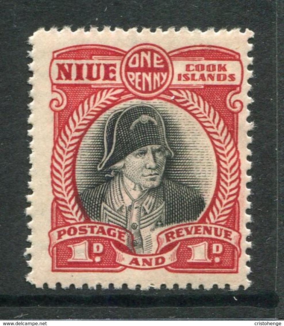 Niue 1932-36 Pictorials - Wmk. NZ & Star - 1d Captain Cook HM (SG 63) - Niue