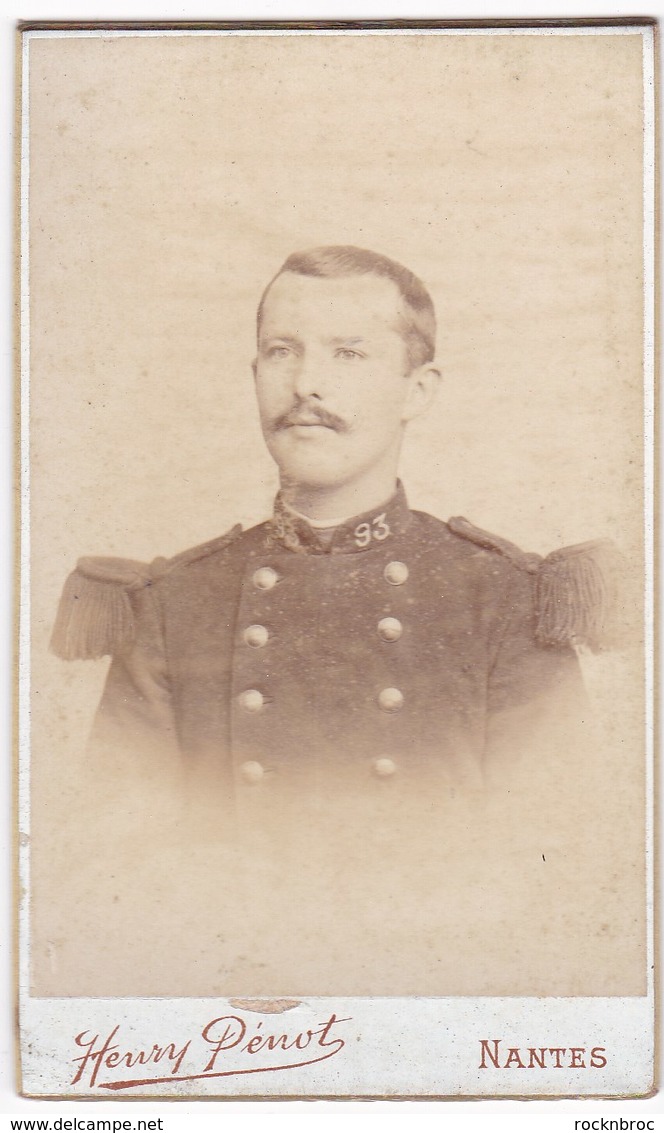 Ancienne Photo Portrait Format CDV Homme Militaire (Henry Penot, Nantes) - Personas Anónimos