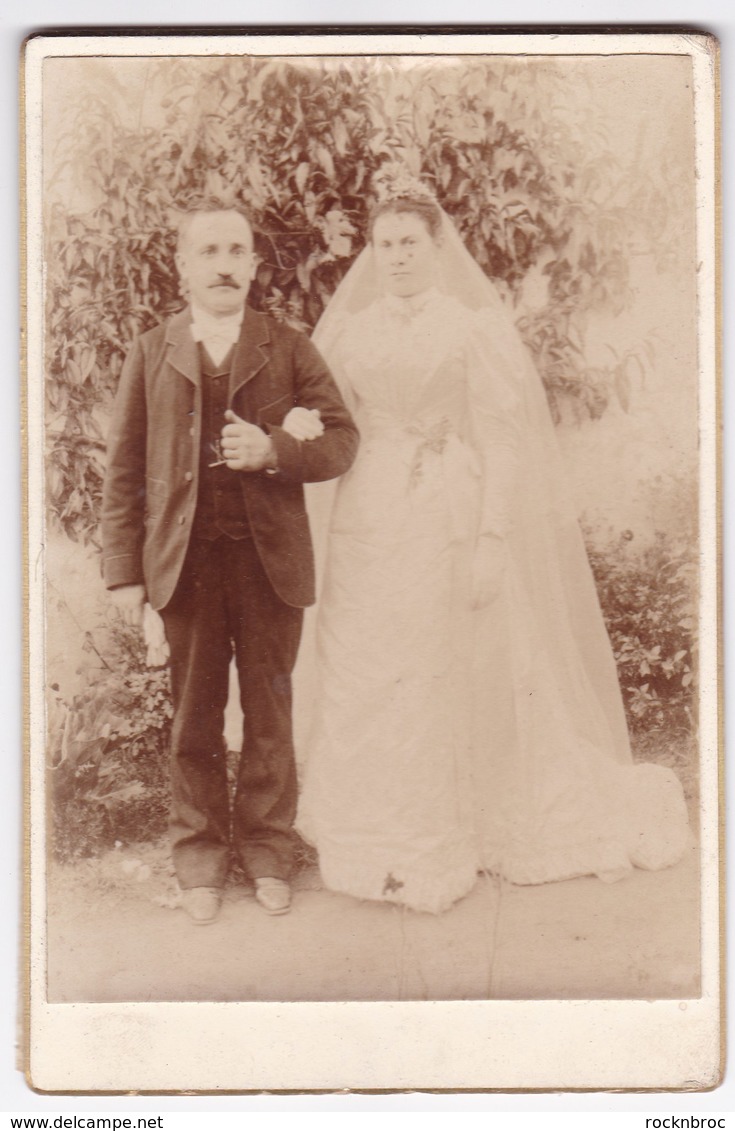 Ancienne Photo Portrait Couple Mariage (Cosset-Chabot, Paris) - Anonyme Personen