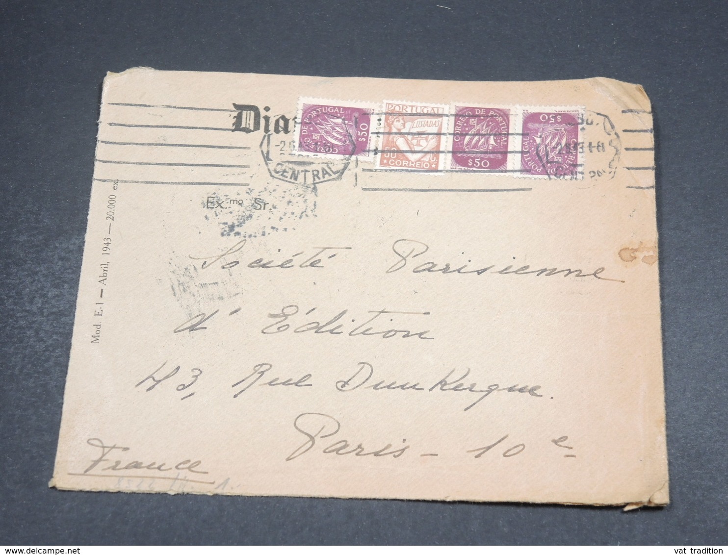 PORTUGAL - Enveloppe De Lisbonne Pour La France En 1943 Avec Contrôle Postal Allemand - L 18665 - Lettres & Documents