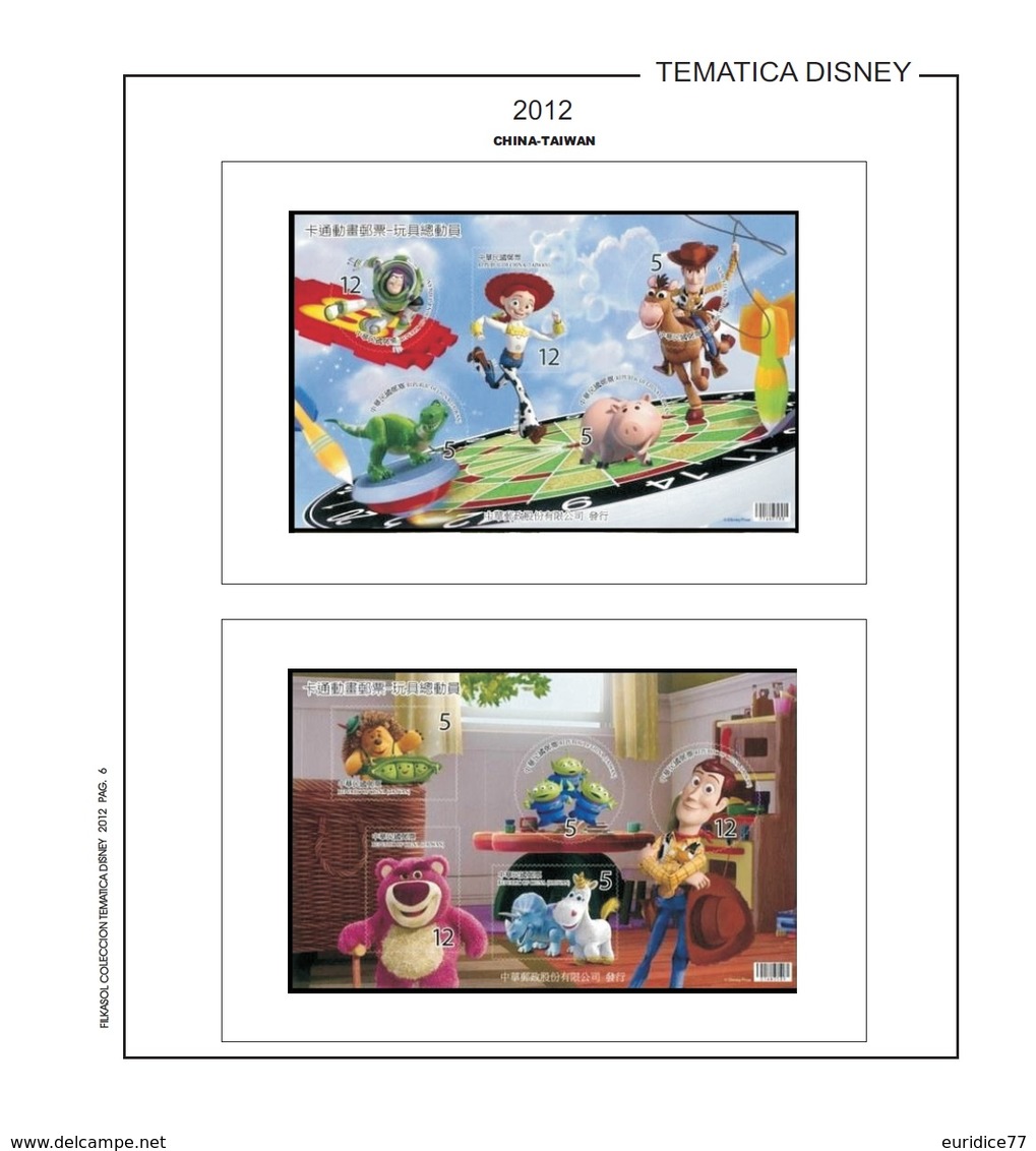 Suplemento Filkasol TEMATICA DISNEY 2012 - Ilustrado Color Album 15 Anillas 270x295 Mm. - Vordruckblätter