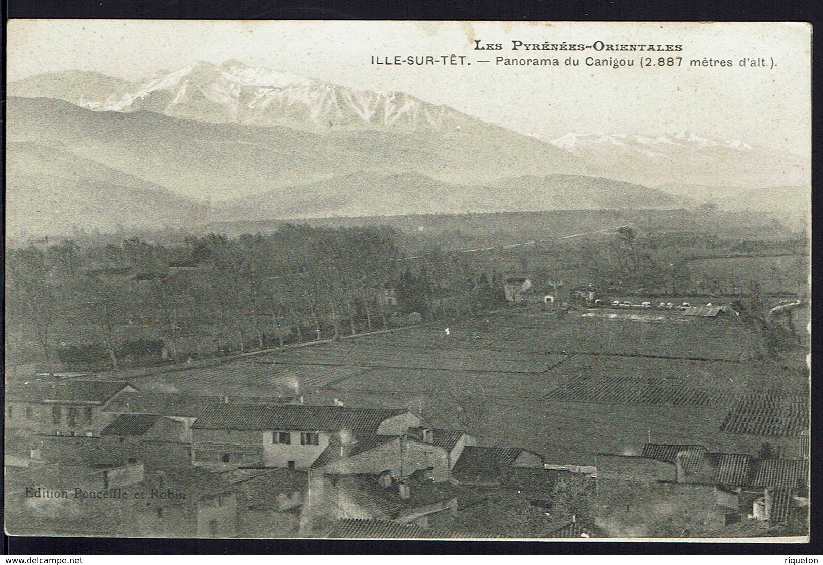 CPA 66 - Ille Sur Têt - Vue Générale - Panorama Du Canigou - B/TB - - Otros & Sin Clasificación