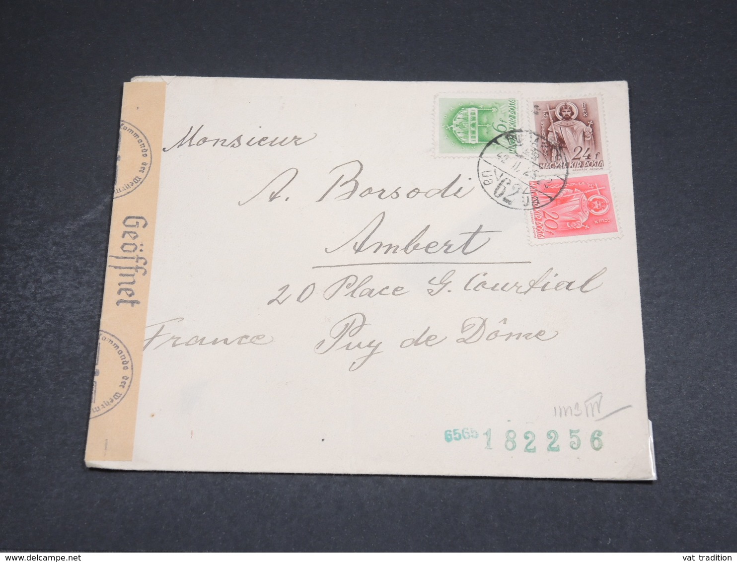 HONGRIE - Enveloppe De Budapest Pour La France En 1942 Avec Contrôle Postal - L 18698 - Lettres & Documents